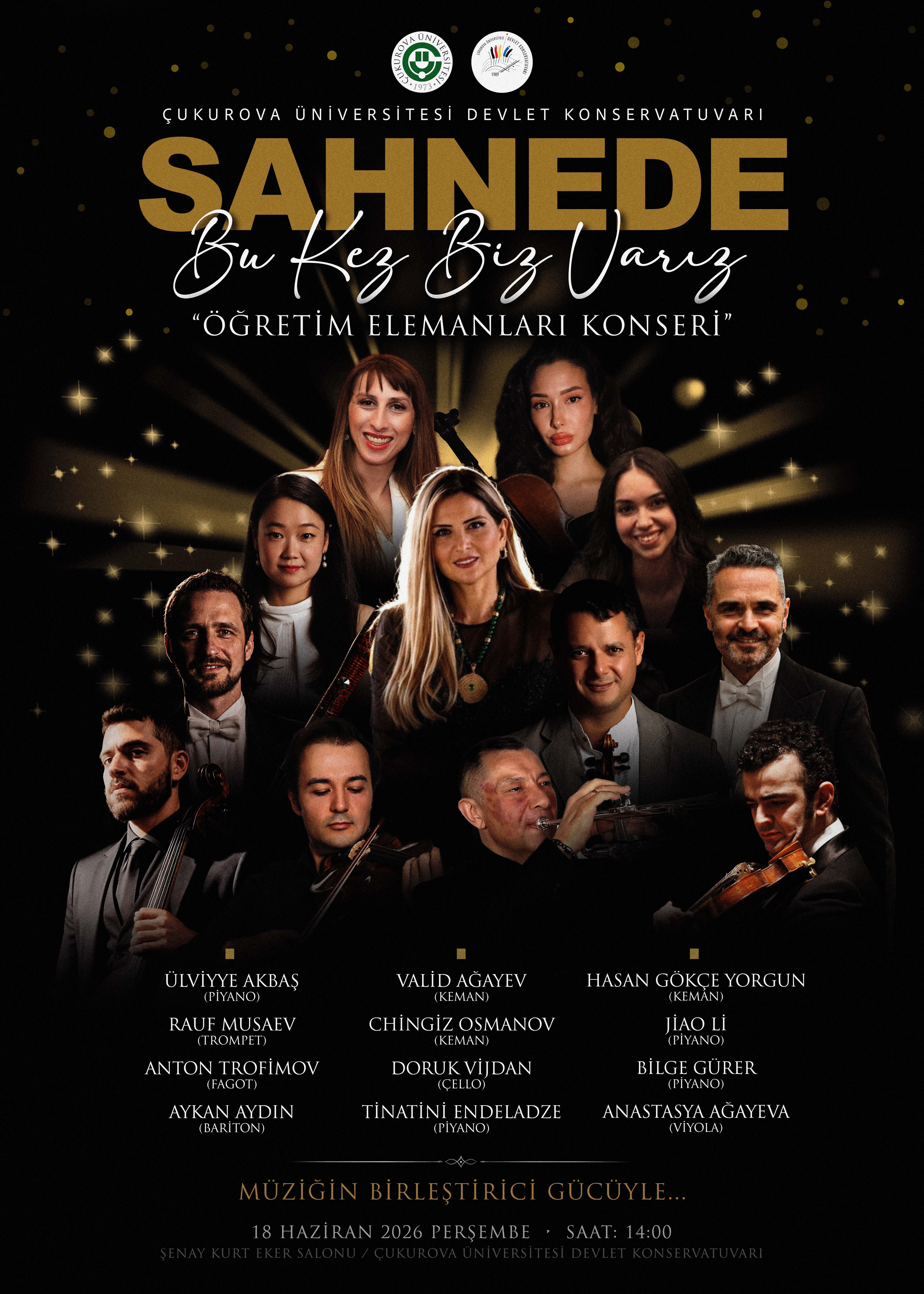 Konservatuvar öğretim elemanlarının konser afişi