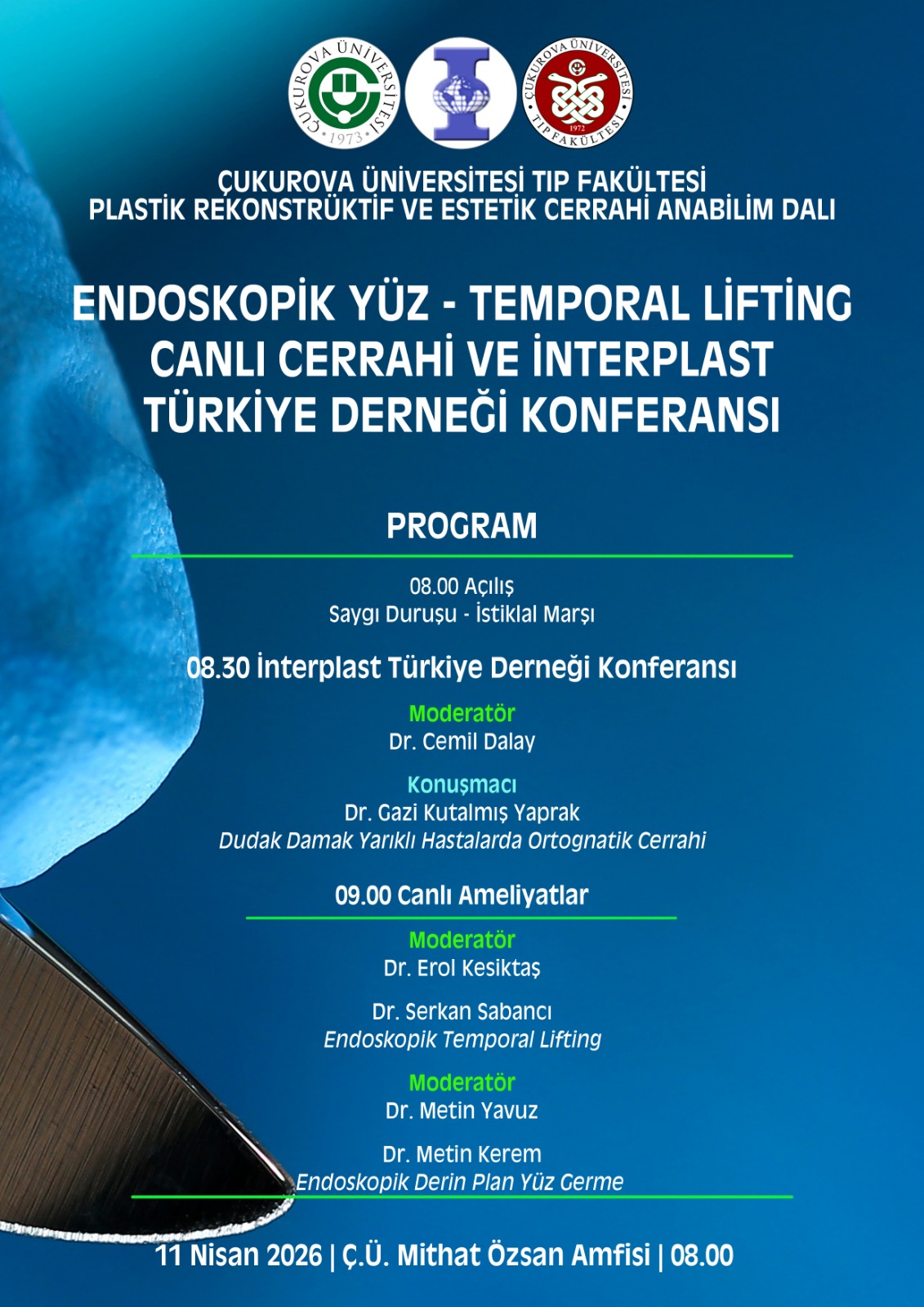 Endoskopik Yüz - Temporal Lifting Canlı Cerrahi ve İnterplast Türkiye Derneği Konferansı