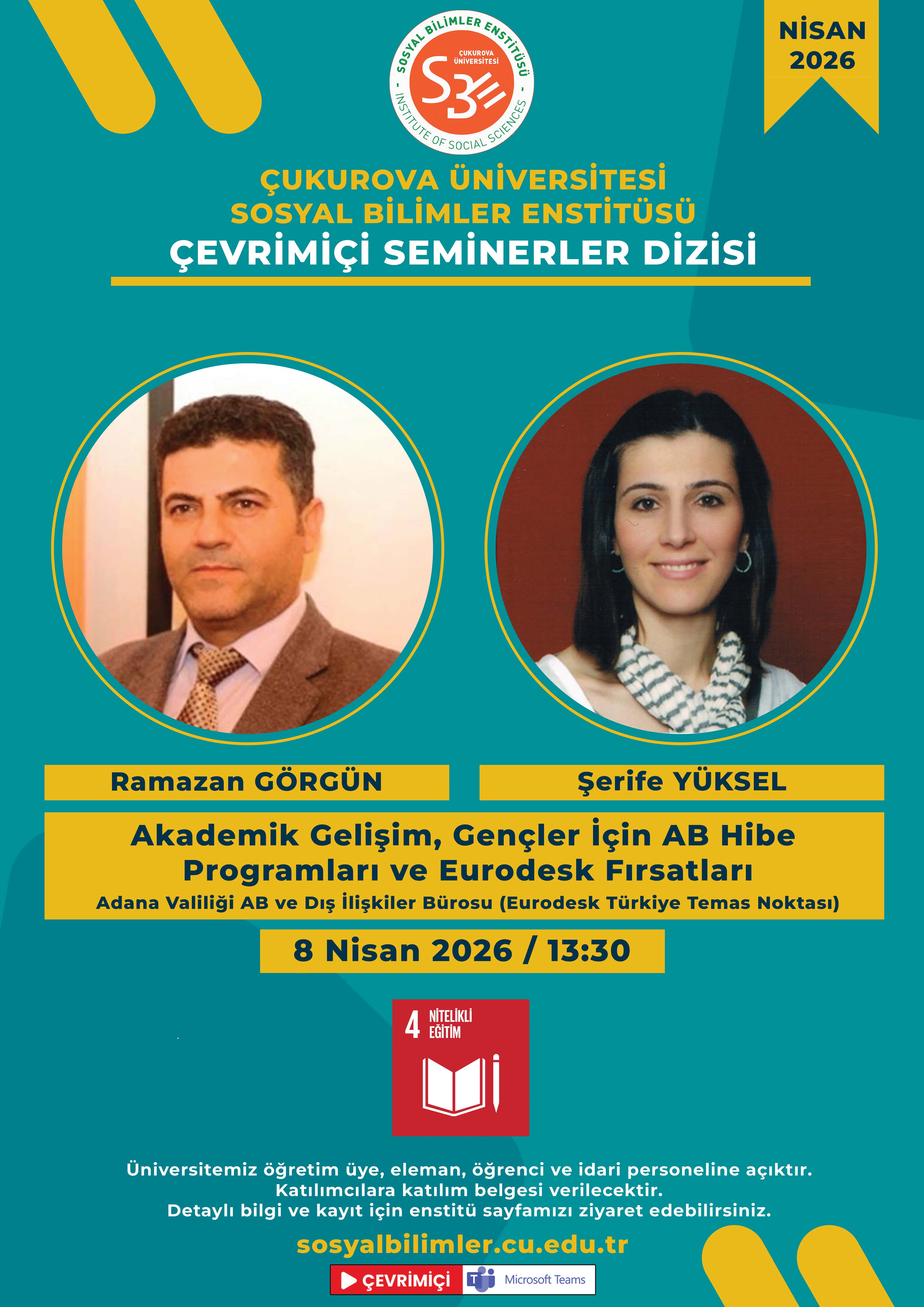  Akademik Gelişim, Gençler için AB Hibe Programları ve Eurodesk Fırsatları 